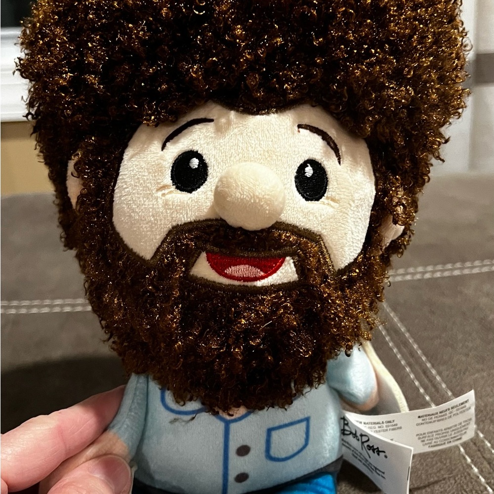 Brown and Blue Stuffed Animal Toy